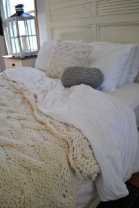 white bed